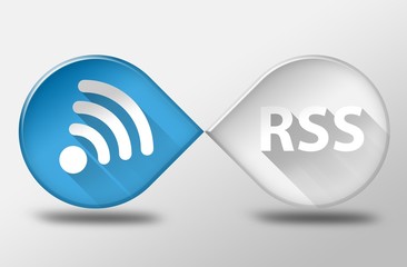Internet RSS 3d illustration flat design