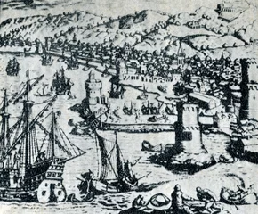 Fototapete Tor Hafen von Sanlúcar de Barrameda von Theodor de Bry
