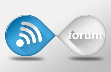 Discussion board forum 3d illustration flat design