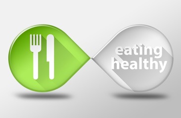 Fototapeta premium Diet healthy eating concept 3d illustration flat design