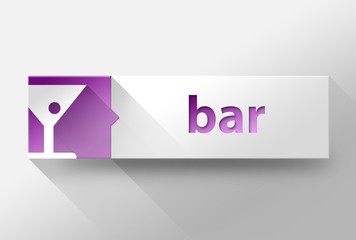 3d Bar flat design, illustration