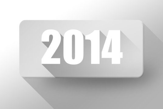 2014 new year widget and icon 3d illustration flat design