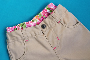 Girl's  trousers with  underpants