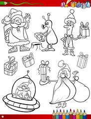 santa claus christmas coloring page