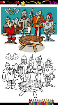 knights of the round table coloring page