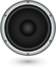 Audio speaker app icon, vector illustration