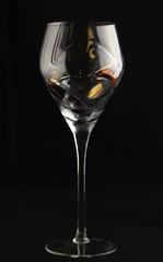 Glass on dark