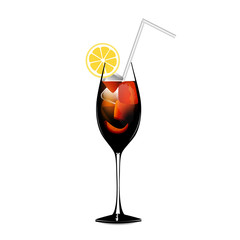 Cuba libra lemon alcohol cocktail