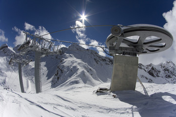 giant wheel from the top of a ski lift