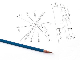 Diagram with analysis of network short circuit
