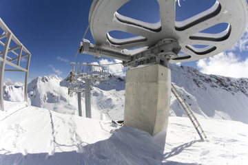 giant wheel from the top of a ski lift