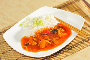 Hühnchen süß-sauer