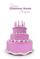 Perfect pink birthday cake