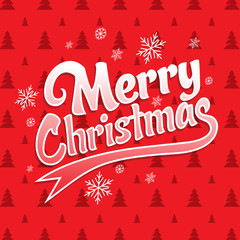 Fototapeta na wymiar Christmas Greeting Card and text Vector, Red Background 3