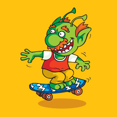 Green Goblin Skateboarding