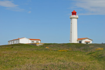 Fototapeta na wymiar Point Lighthouse wrony, Ile d'Yeu