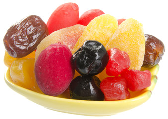 Dried fruits on background