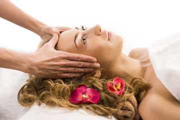 Obraz na płótnie Canvas spa, massage, woman