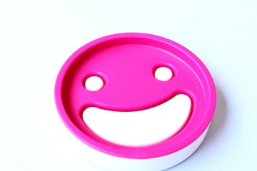 Beautiful smile on white background