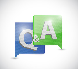 question and answer message bubble illustration