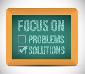 Fototapeta premium focus on solutions check mark illustration