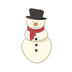 Snowman with a scarf