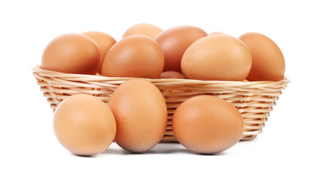 Eggs in the wicker basket