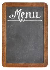 menu on vintage  blackboard
