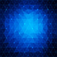 Blue abstract triangles background for your business