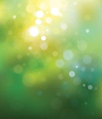 Vector green lights  background.