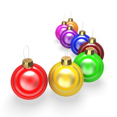 3d Christmas baubles