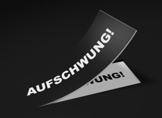 3D Etikett Schwarz - Aufschwung