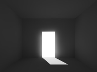 llight and shadow in the room , 3d interior