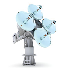 Antenna icon. Satellite communication concept.