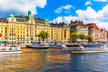 Möbelaufkleber Altstadt in Stockholm, Schweden © Scanrail