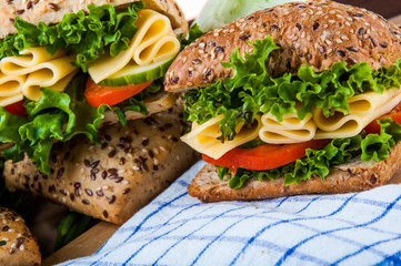 Natural, traditional sandwich