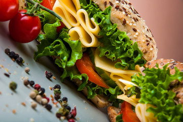 Natural, traditional sandwich