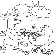 teddy - coloring book