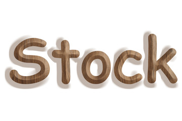Business concept:  wooden word stock  on white background
