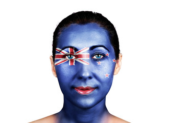 Face with the New Zealand flag