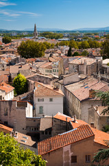Avignon old city houses view