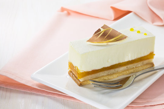 Vanilla cake slice