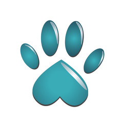Blue animal paw