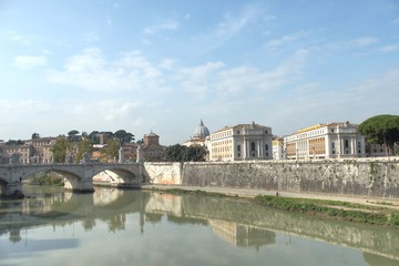 River Tiber view from Castel Sant Angelo Rome