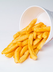 French Fries on a white background