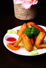 chicken wings with background