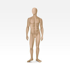 Vector Isolated Male Mannequin