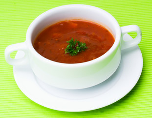 tomato soup with background