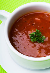 tomato soup with background