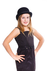 Girl in bowler hat